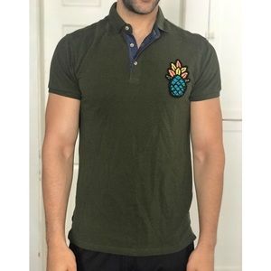 Scotch and soda green polo